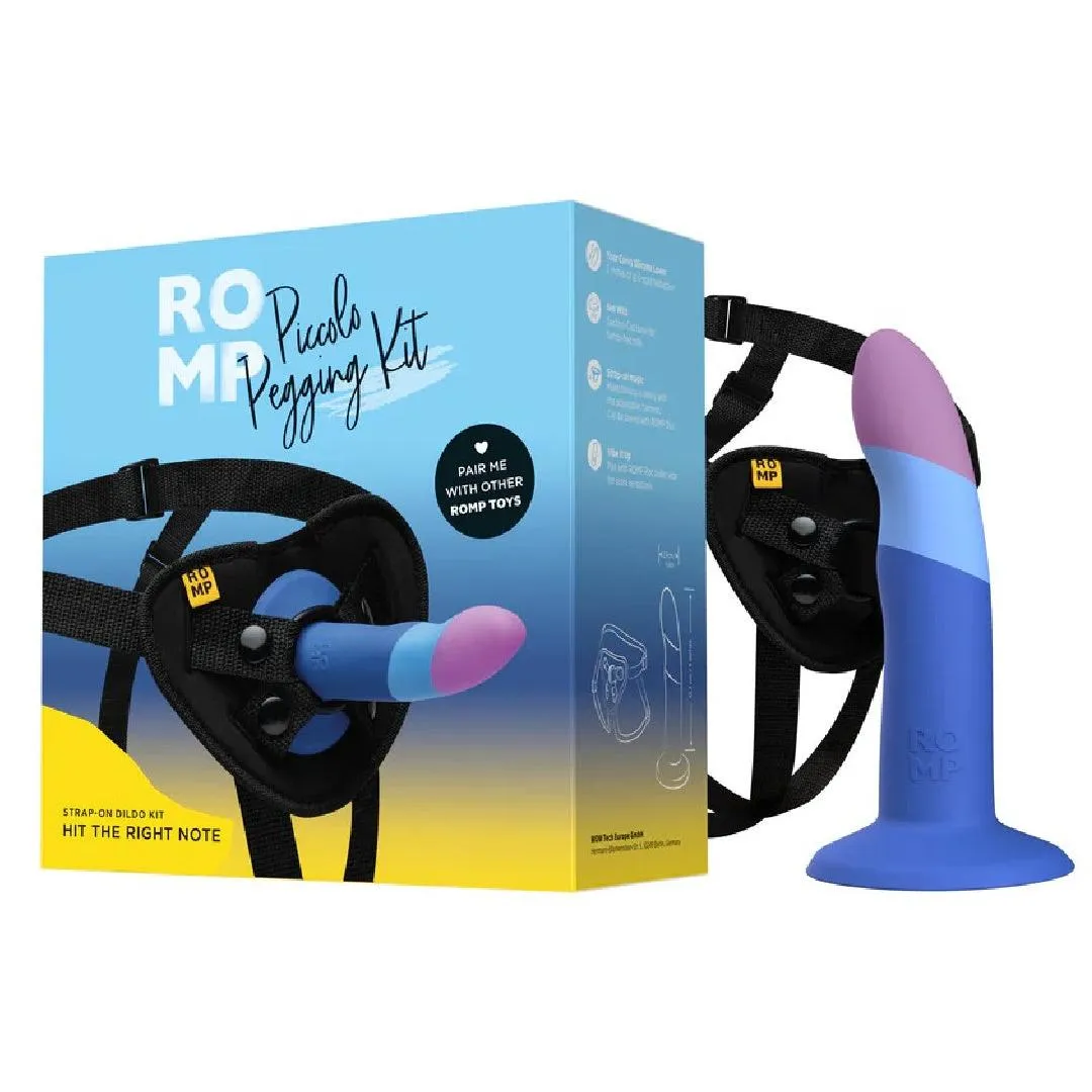 Romp Piccolo First Time Pegging Kit - Strap on Harness   Dildo