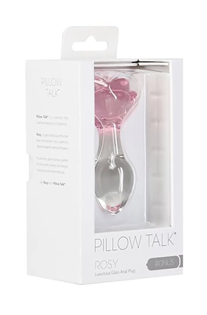 Rosy Flower Glass Butt Plug