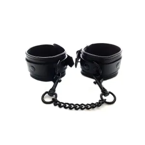 Rouge Garments Leather Black Bondage Ankles Cuffs