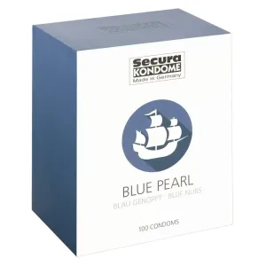 Secura Kondome Blue Pearl Stimulating and Dotted Condoms X100