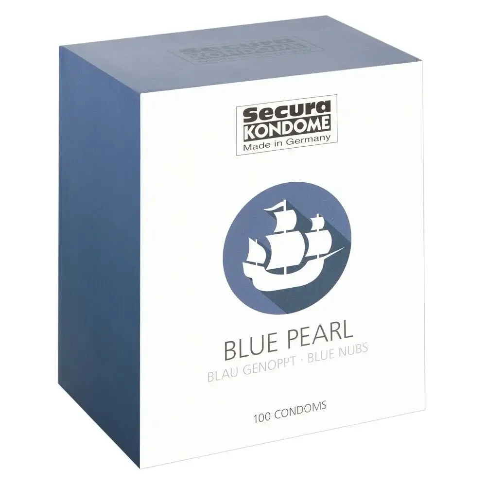 Secura Kondome Blue Pearl Stimulating and Dotted Condoms X100