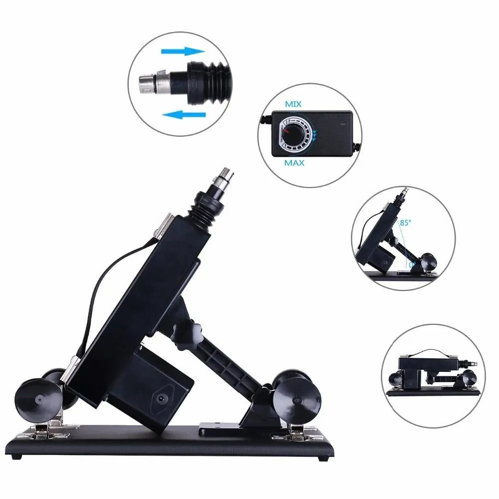 Sex Fucking Machine with a Dildo and Extension Rod