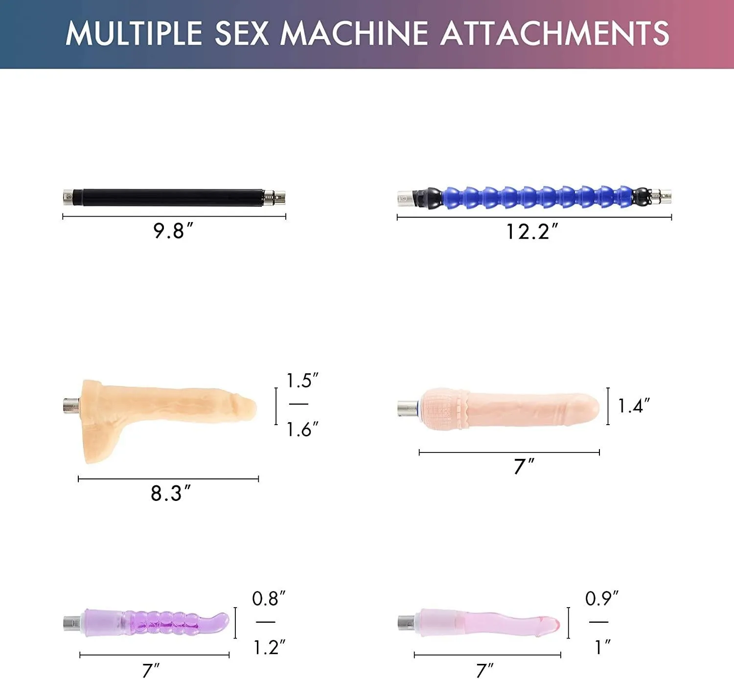 Sex Fucking Machine with a Dildo and Extension Rod