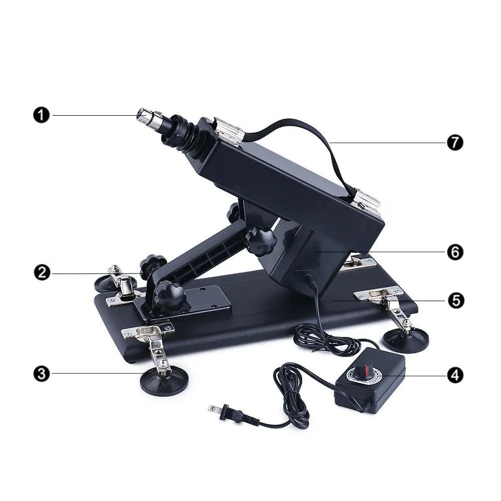 Sex Fucking Machine with a Dildo and Extension Rod