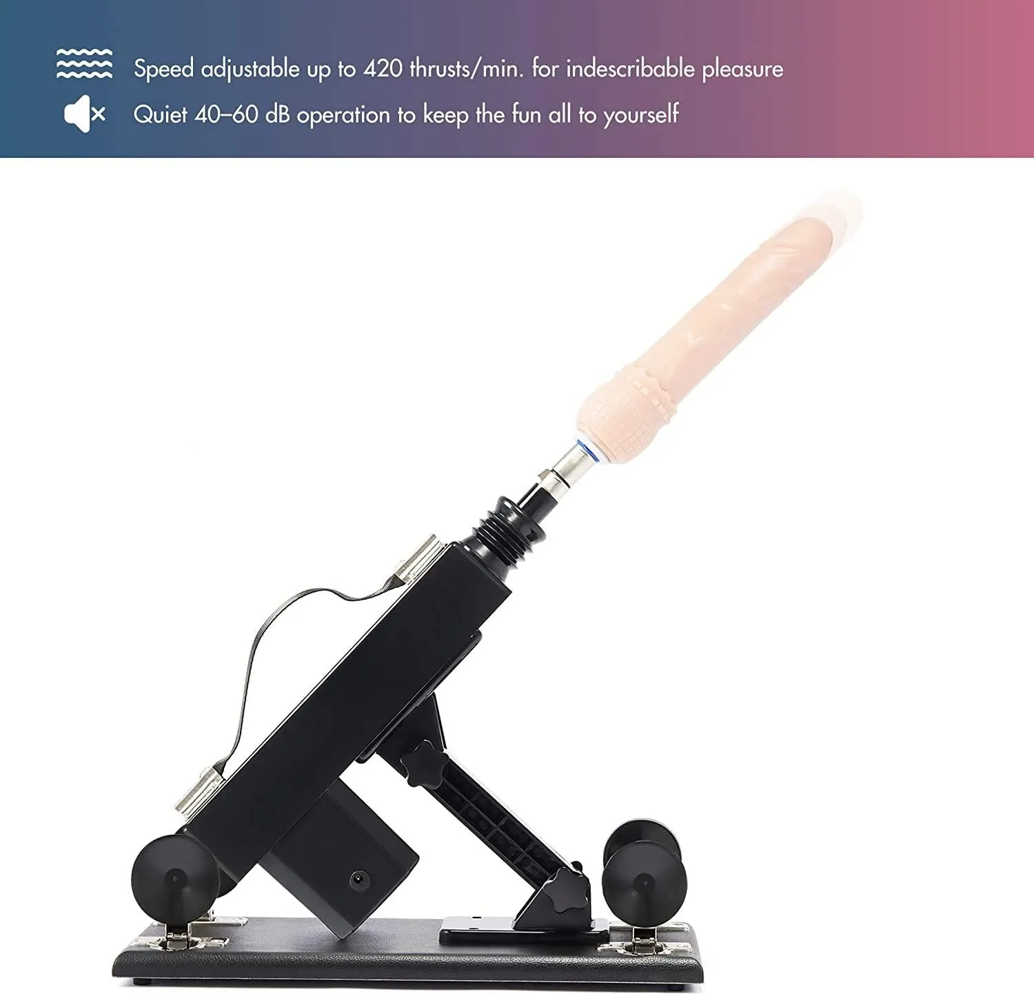 Sex Fucking Machine with a Dildo and Extension Rod
