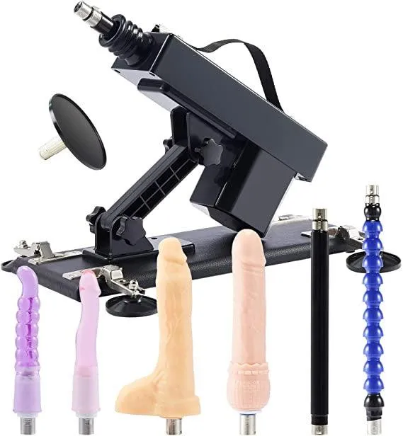 Sex Fucking Machine with a Dildo and Extension Rod