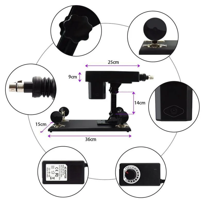 Sex Machine for Unisex Automatic Love Machine with 3XLR Connector with 8 Attahcments