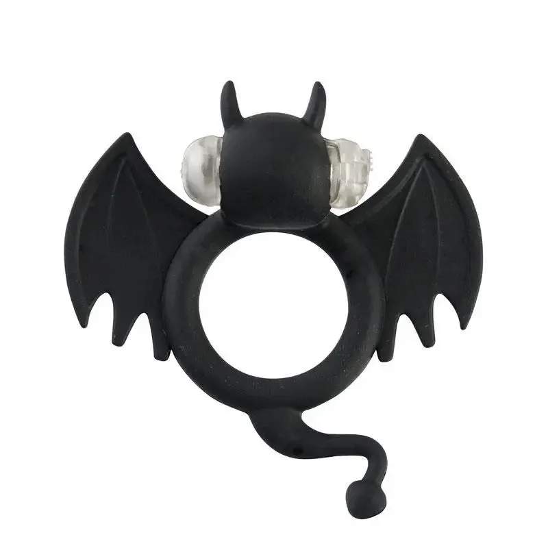 Shots Badbat Black Silicone Vibrating Cock Ring