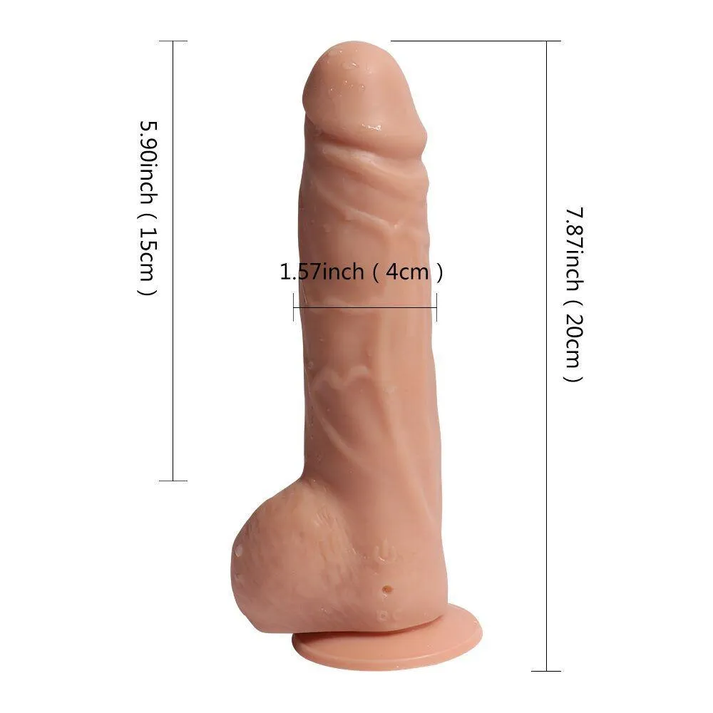 Silicone Rotating Dildo 10 Meters Remote Control Distance 20 Speeds Vibrating Dildo