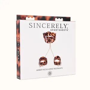 Sincerely. Sportsheets Amber Adjustable Neck & Wrist Restraints Tortoiseshell