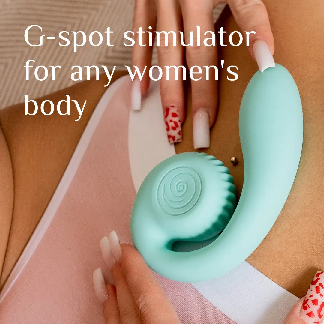 Snail Gizi Compact Ultra Powerful 2 Motor Dual Stimulating Vibrator - Blue