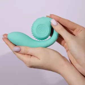 Snail Gizi Compact Ultra Powerful 2 Motor Dual Stimulating Vibrator - Blue