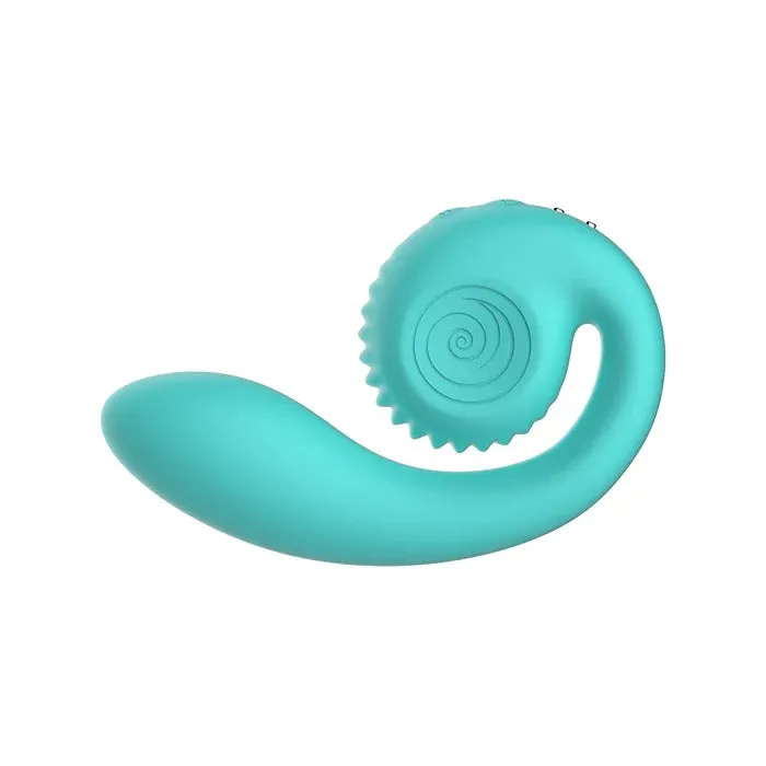 Snail Gizi Compact Ultra Powerful 2 Motor Dual Stimulating Vibrator - Blue