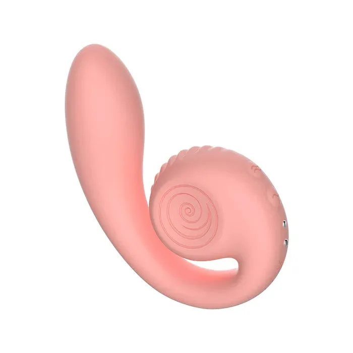 Snail Gizi Compact Ultra Powerful 2 Motor Dual Stimulating Vibrator - Pink