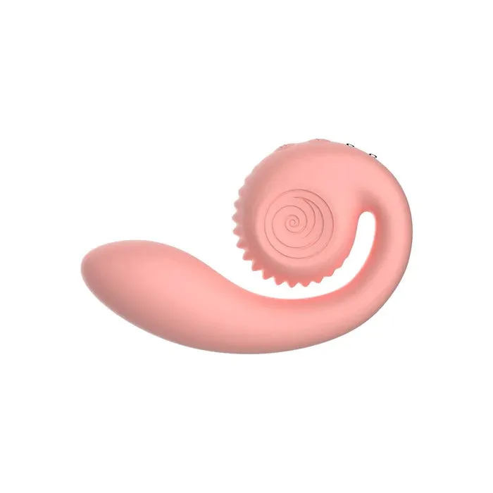 Snail Gizi Compact Ultra Powerful 2 Motor Dual Stimulating Vibrator - Pink