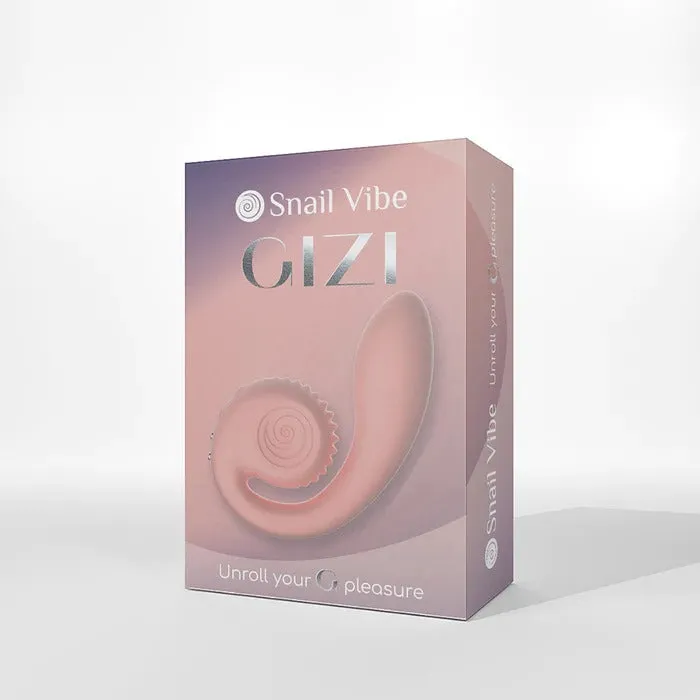 Snail Gizi Compact Ultra Powerful 2 Motor Dual Stimulating Vibrator - Pink