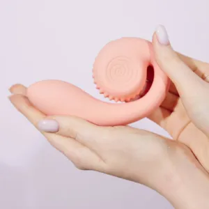 Snail Gizi Compact Ultra Powerful 2 Motor Dual Stimulating Vibrator - Pink