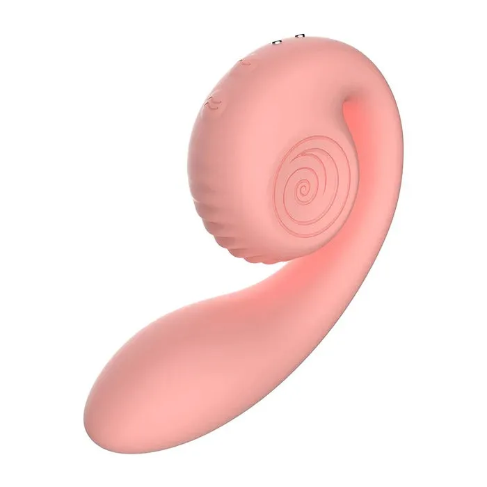 Snail Gizi Compact Ultra Powerful 2 Motor Dual Stimulating Vibrator - Pink