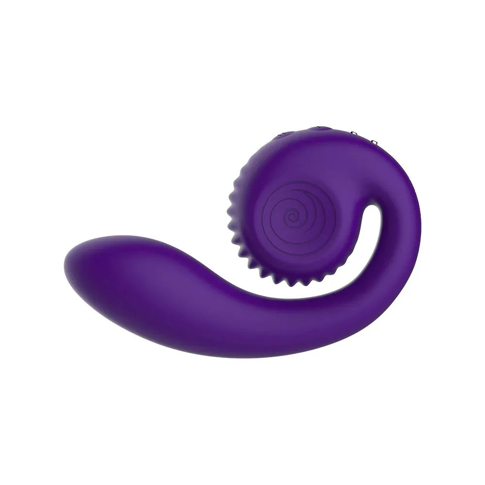 Snail Gizi Compact Ultra Powerful 2 Motor Dual Stimulating Vibrator - Purple
