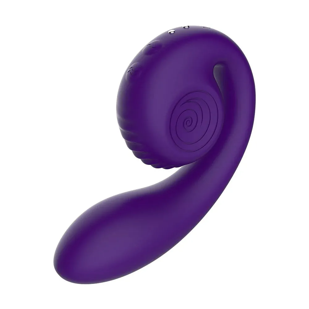 Snail Gizi Compact Ultra Powerful 2 Motor Dual Stimulating Vibrator - Purple