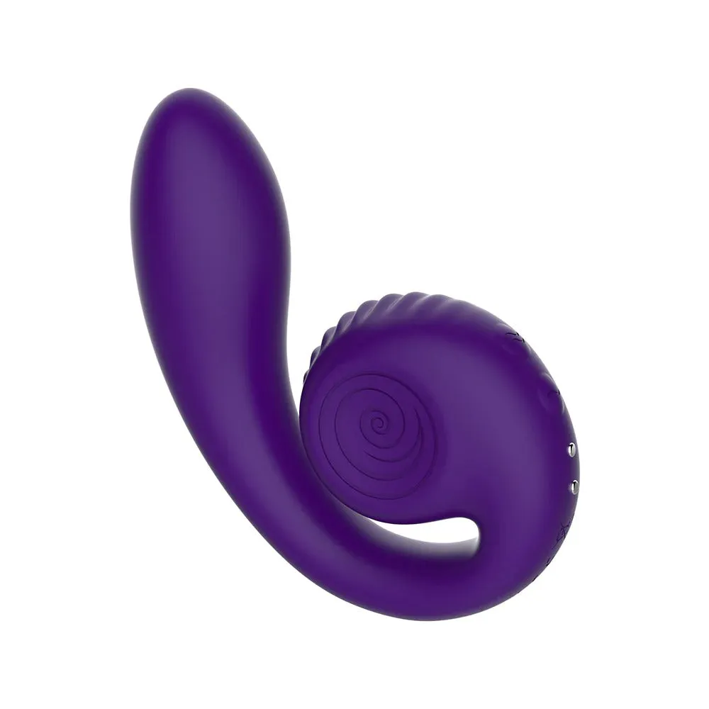 Snail Gizi Compact Ultra Powerful 2 Motor Dual Stimulating Vibrator - Purple