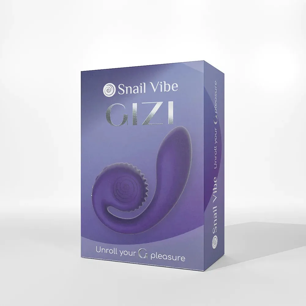 Snail Gizi Compact Ultra Powerful 2 Motor Dual Stimulating Vibrator - Purple