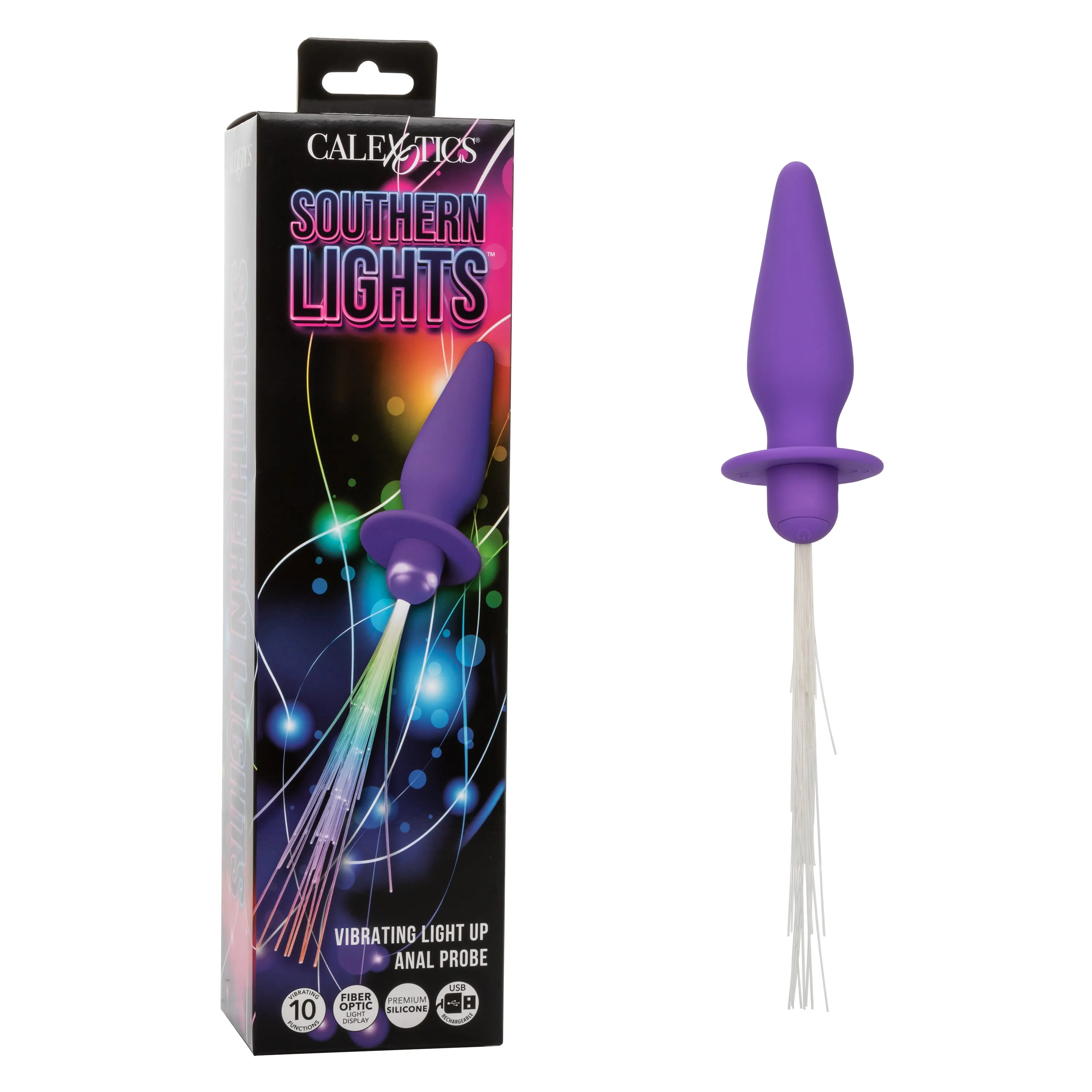 Southern Lights Vibrating Light Up Butt Plug