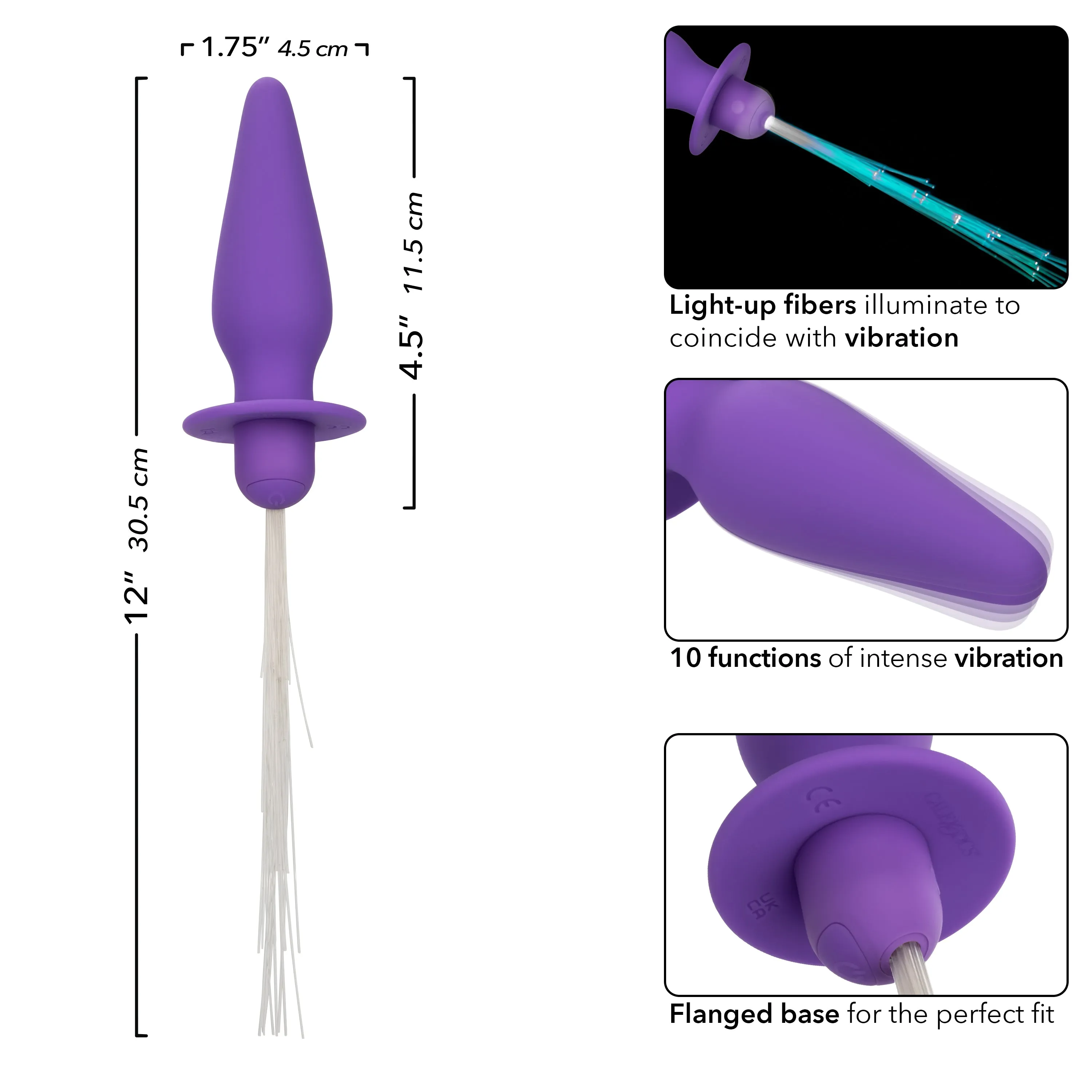 Southern Lights Vibrating Light Up Butt Plug