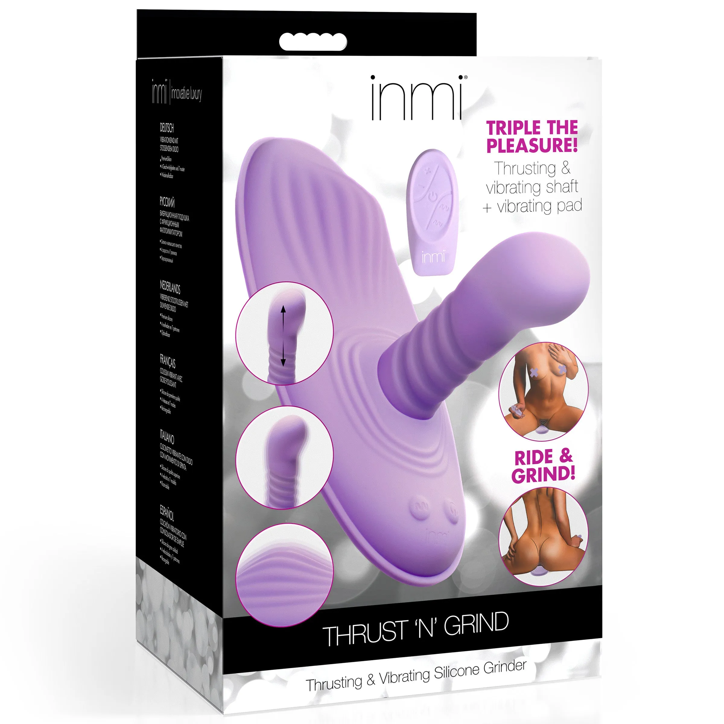 Spin N' Grind Thrusting And Vibrating Silicone Sex Grinder