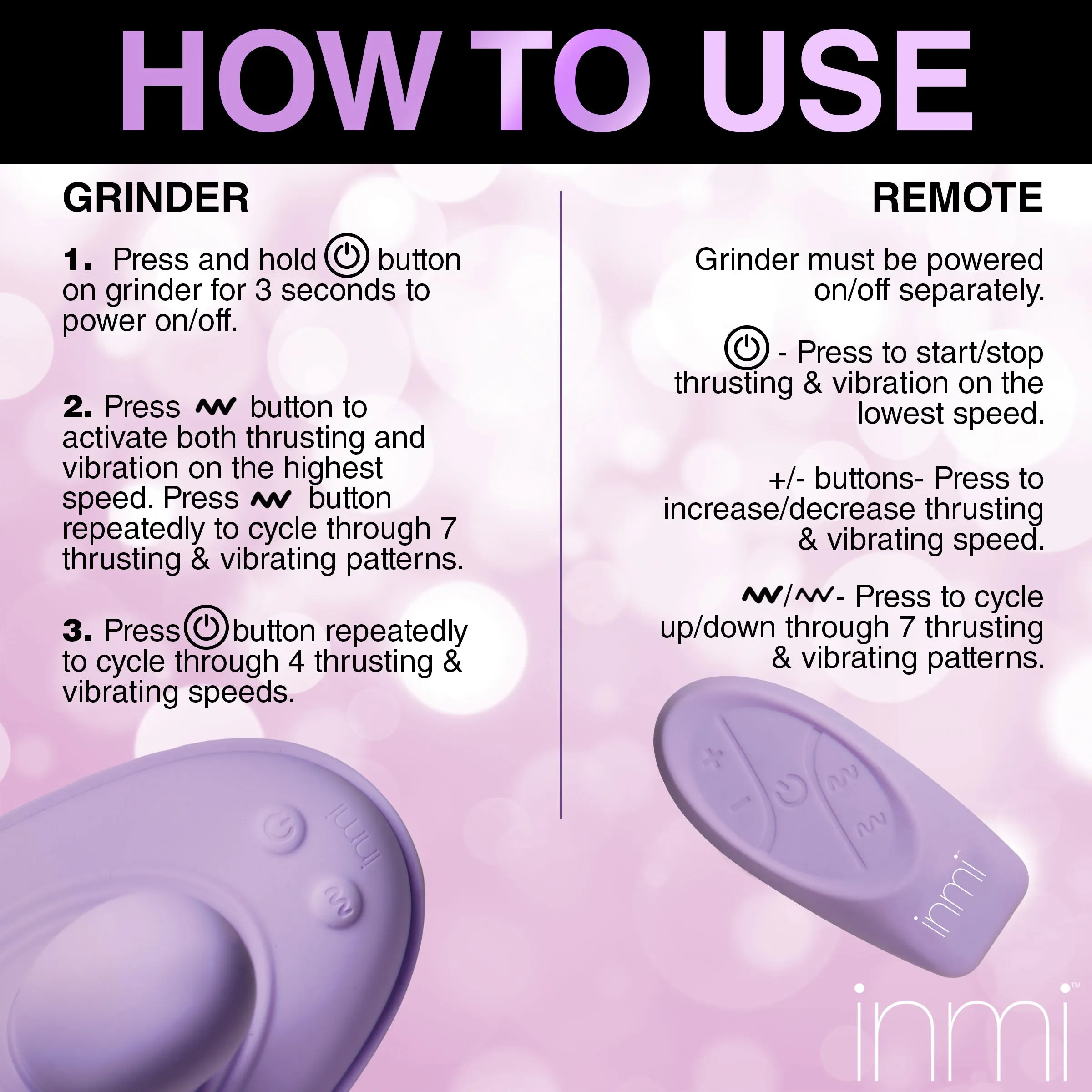 Spin N' Grind Thrusting And Vibrating Silicone Sex Grinder