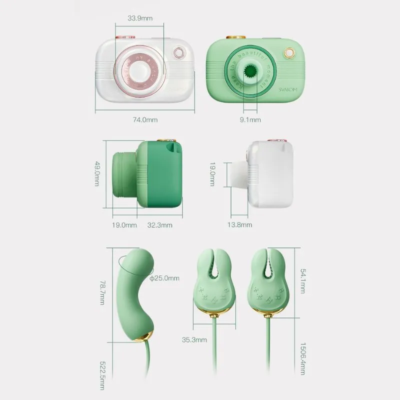 SVAKOM Camera Clit Suction & G-Spot Vibrator with Nipple Clamps App-Controlled