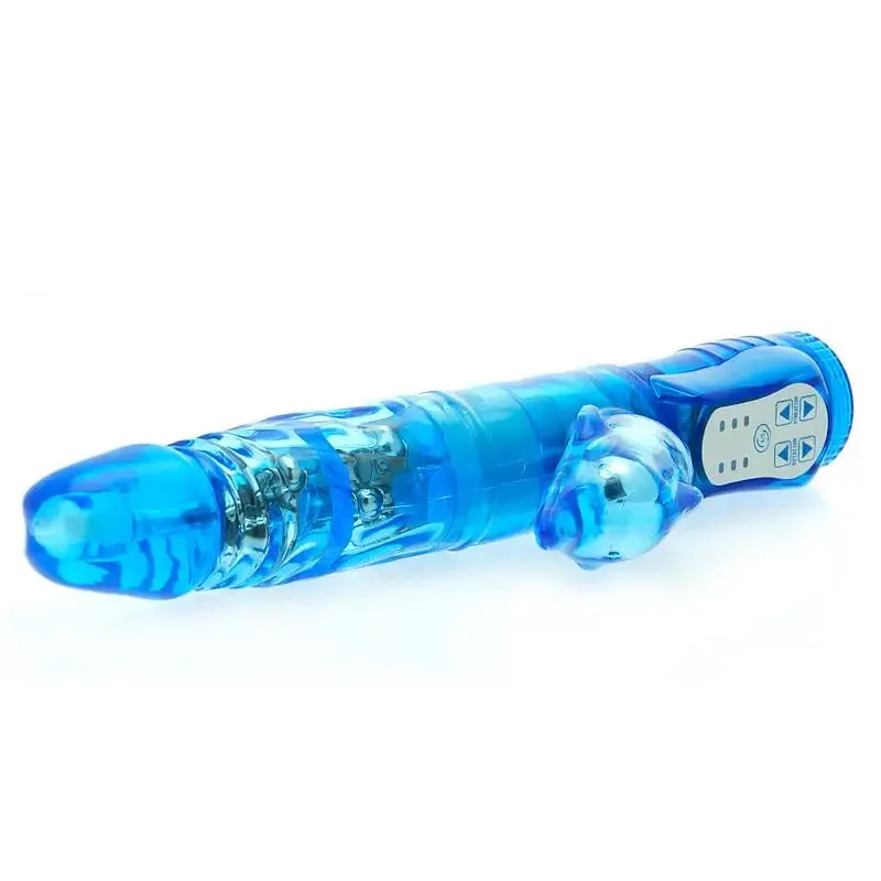 Toy Joy Blue G-spot Vibrator with Clit Stim and Rotating Beads