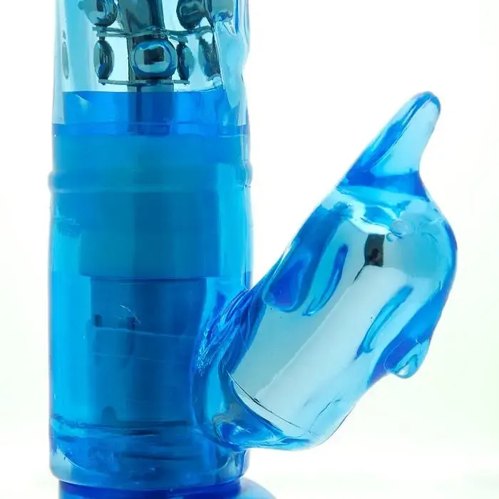 Toy Joy Blue G-spot Vibrator with Clit Stim and Rotating Beads