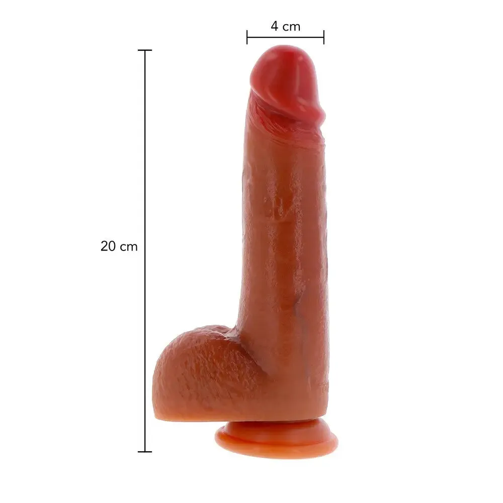 Toyjoy Get Real Silicone Foreskin Dildo 8 Inch