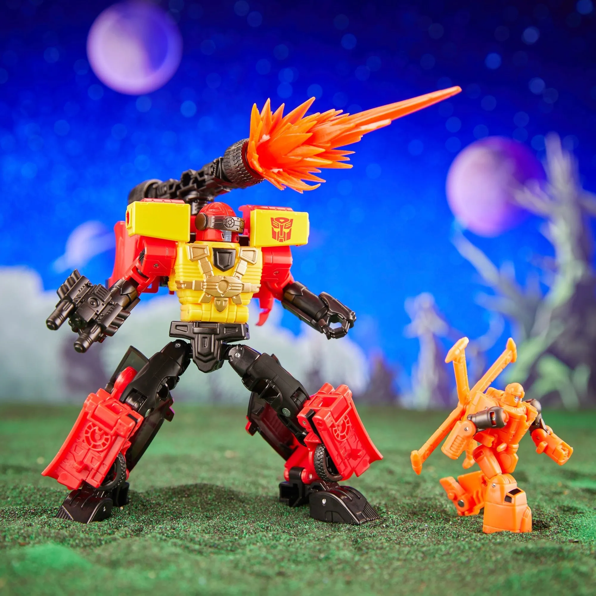 Transformers Generations Legacy Evolution Armada Universe Powerlinx Hot Shot and Jolt SDCC Exclusive Action Figure