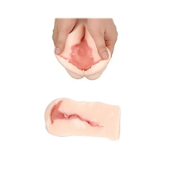 Utensil Race Flesh Pink Stretchy Realistic Vagina Masturbator