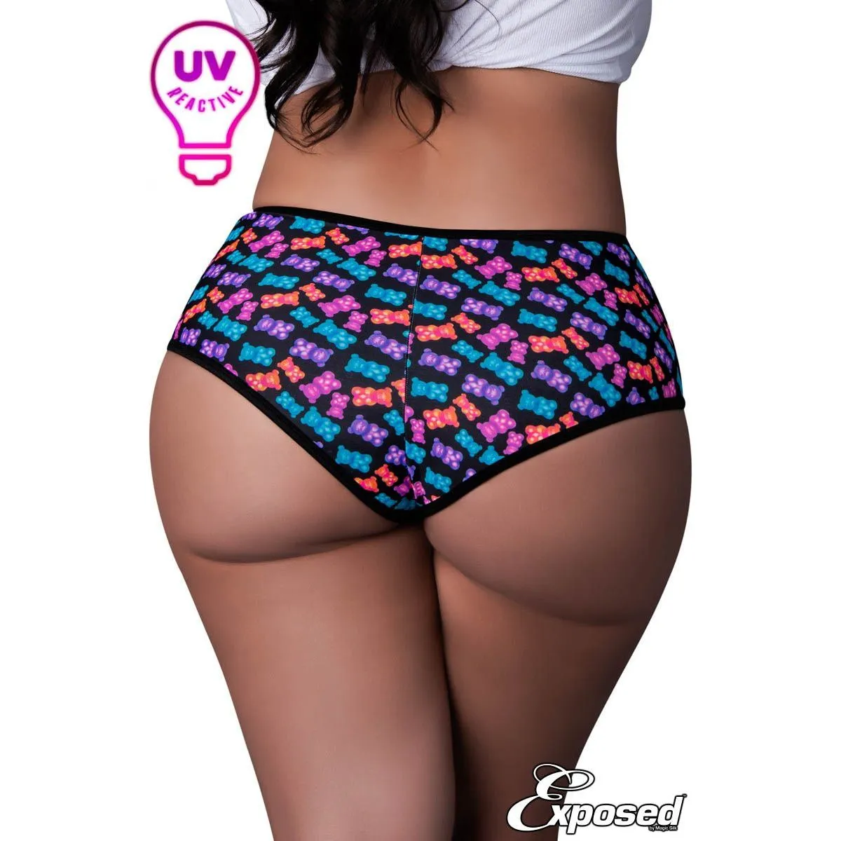 Uv Boyshorts Gummy Bears Panty by Magic Silk