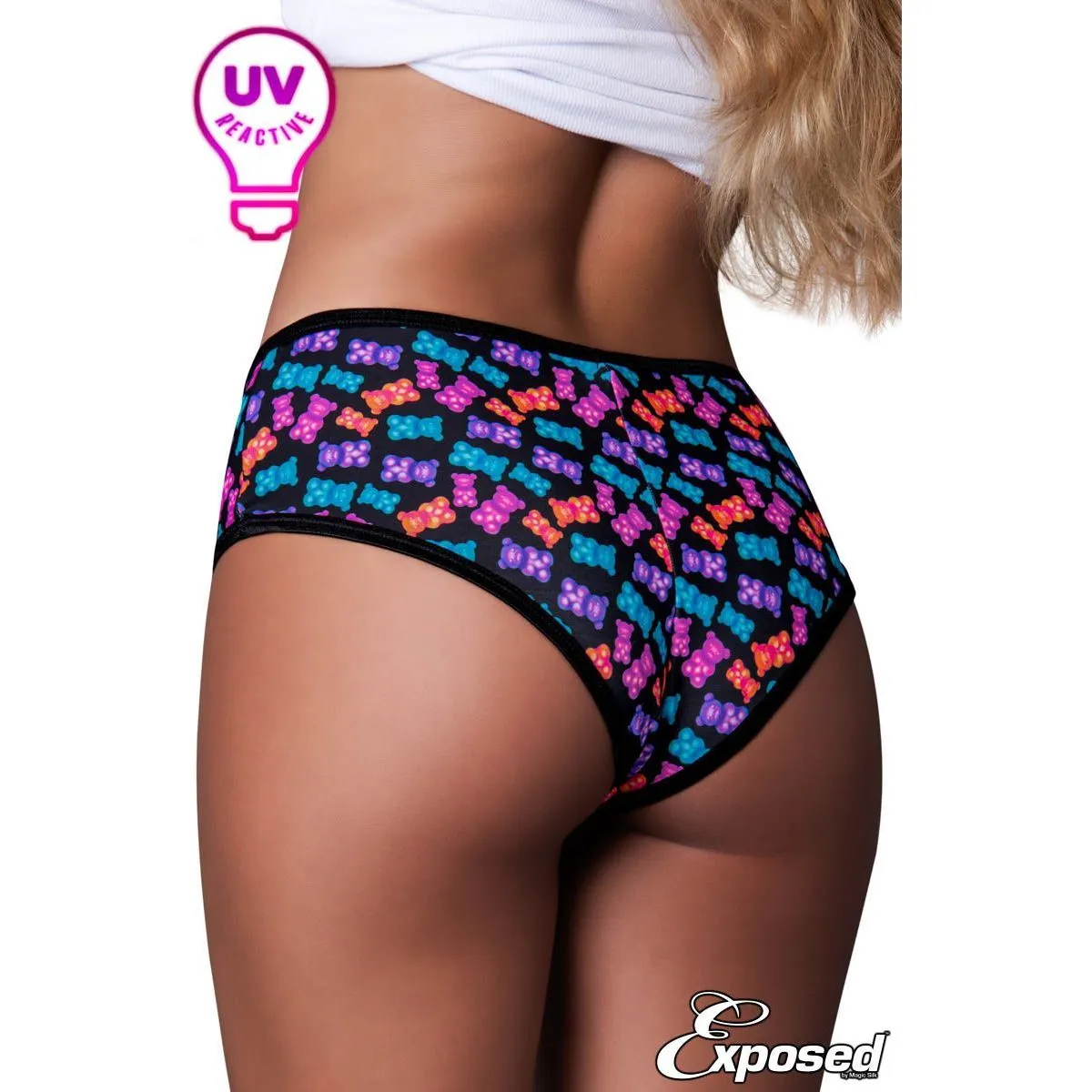 Uv Boyshorts Gummy Bears Panty by Magic Silk