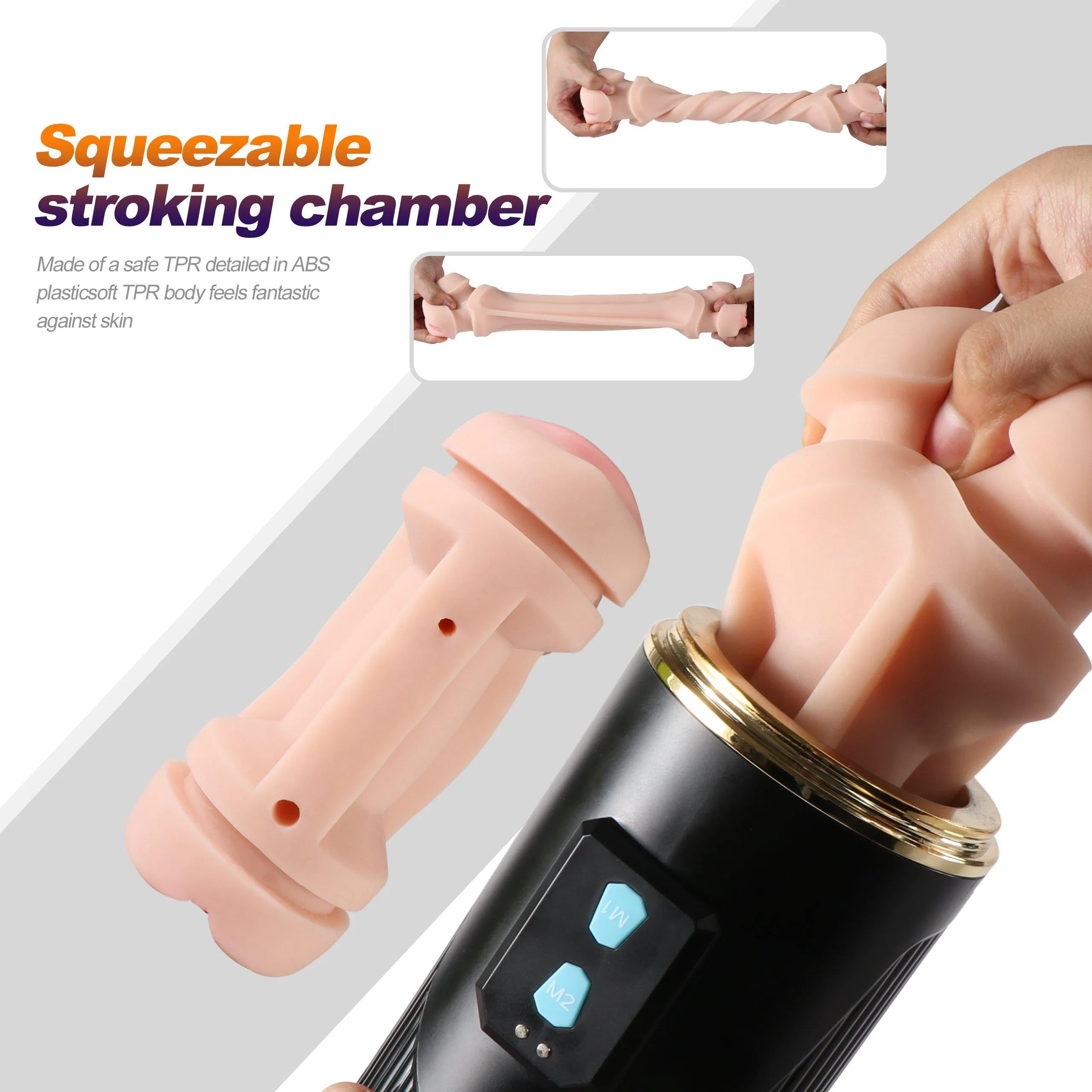 Vagina and Mouth Masturbator Double Sided Masturbation Stroker