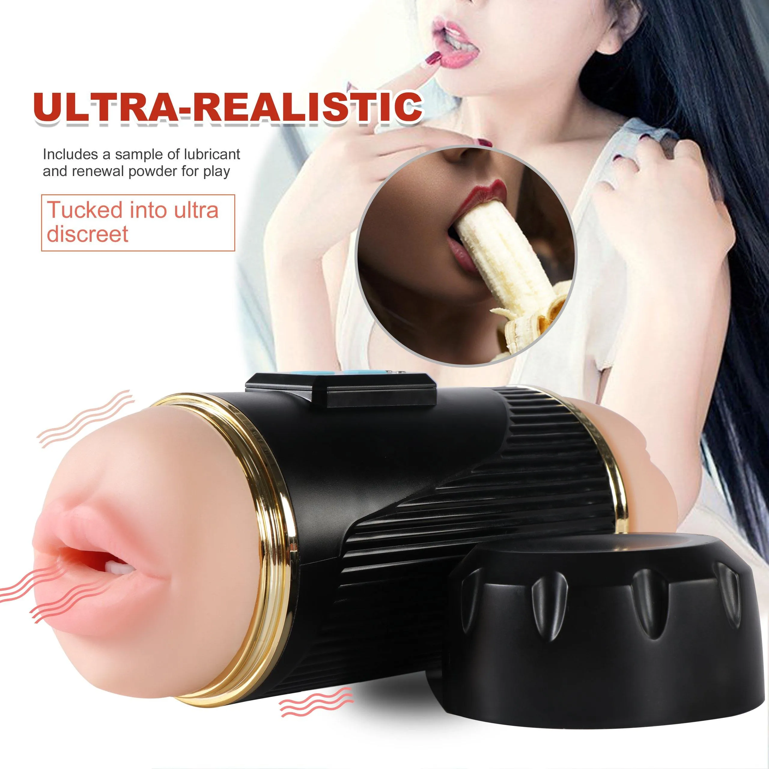 Vagina and Mouth Masturbator Double Sided Masturbation Stroker