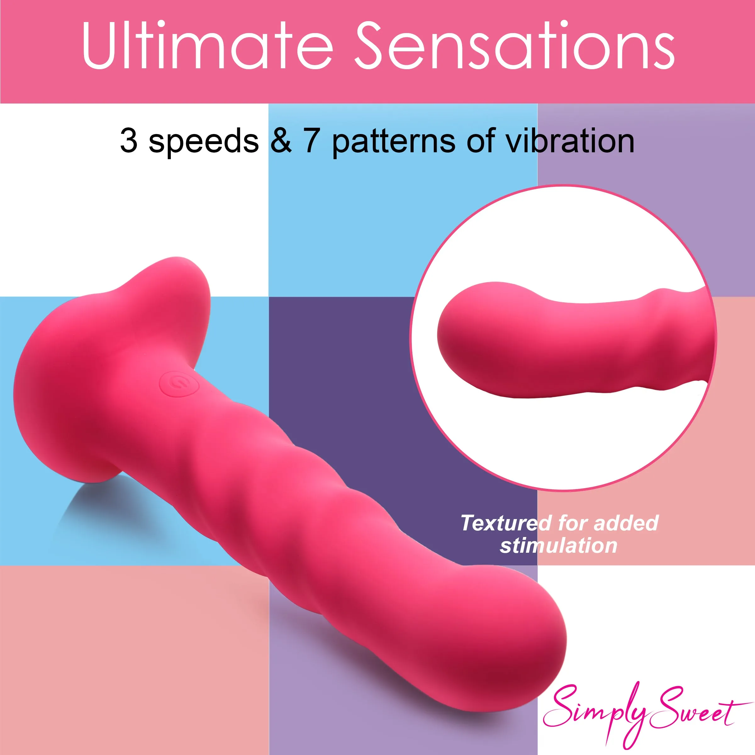 Vibrating Ribbed Dildo
