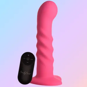 Vibrating Ribbed Dildo
