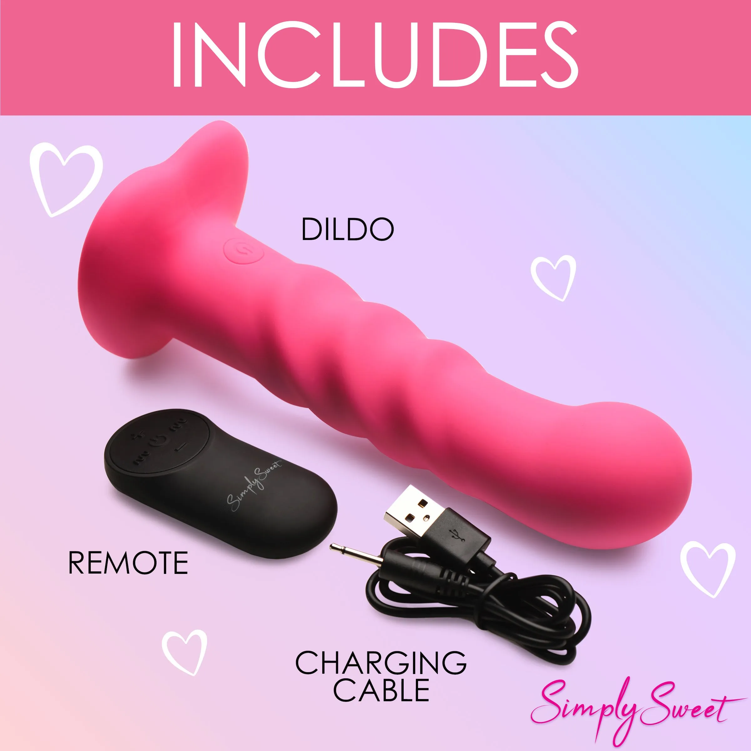 Vibrating Ribbed Dildo