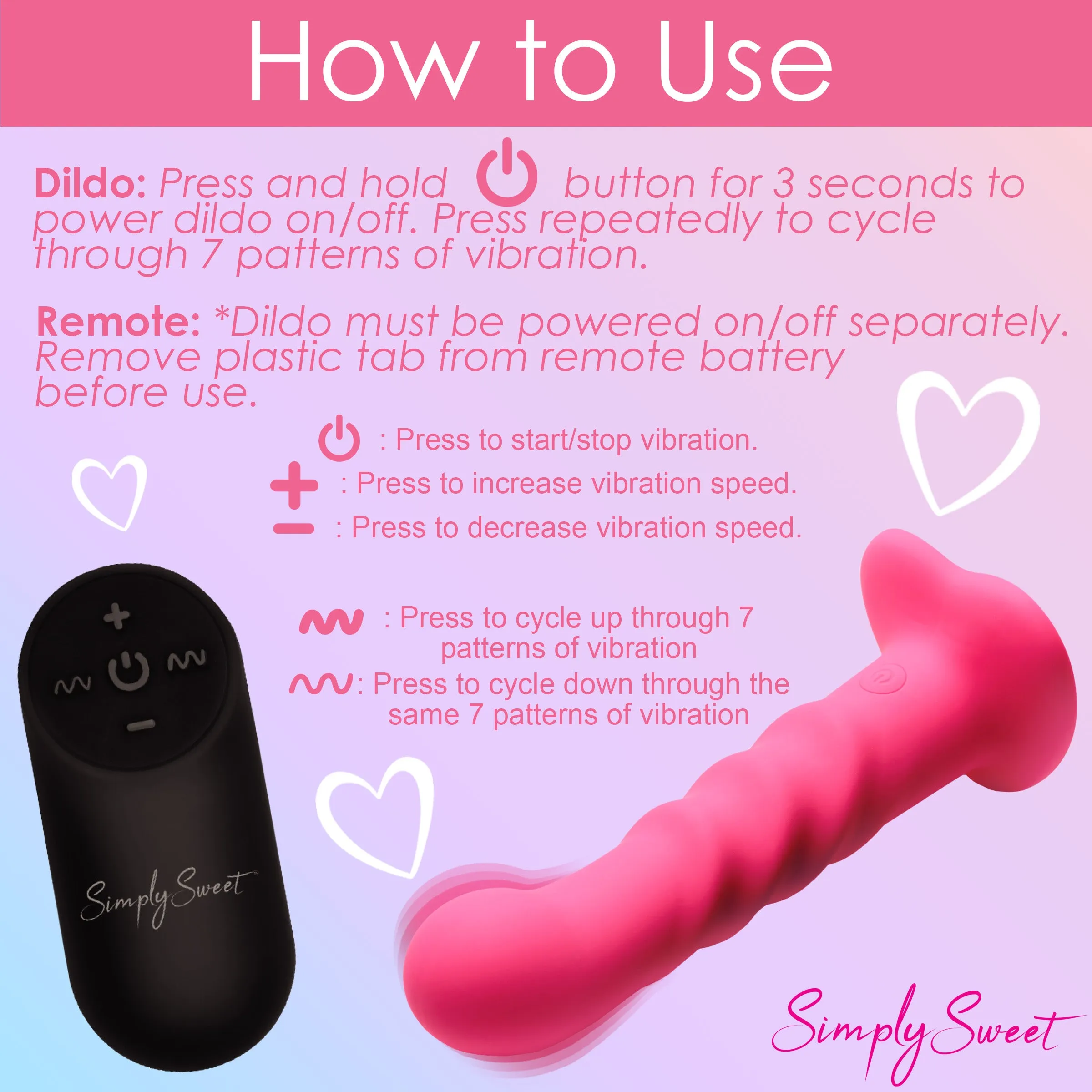 Vibrating Ribbed Dildo