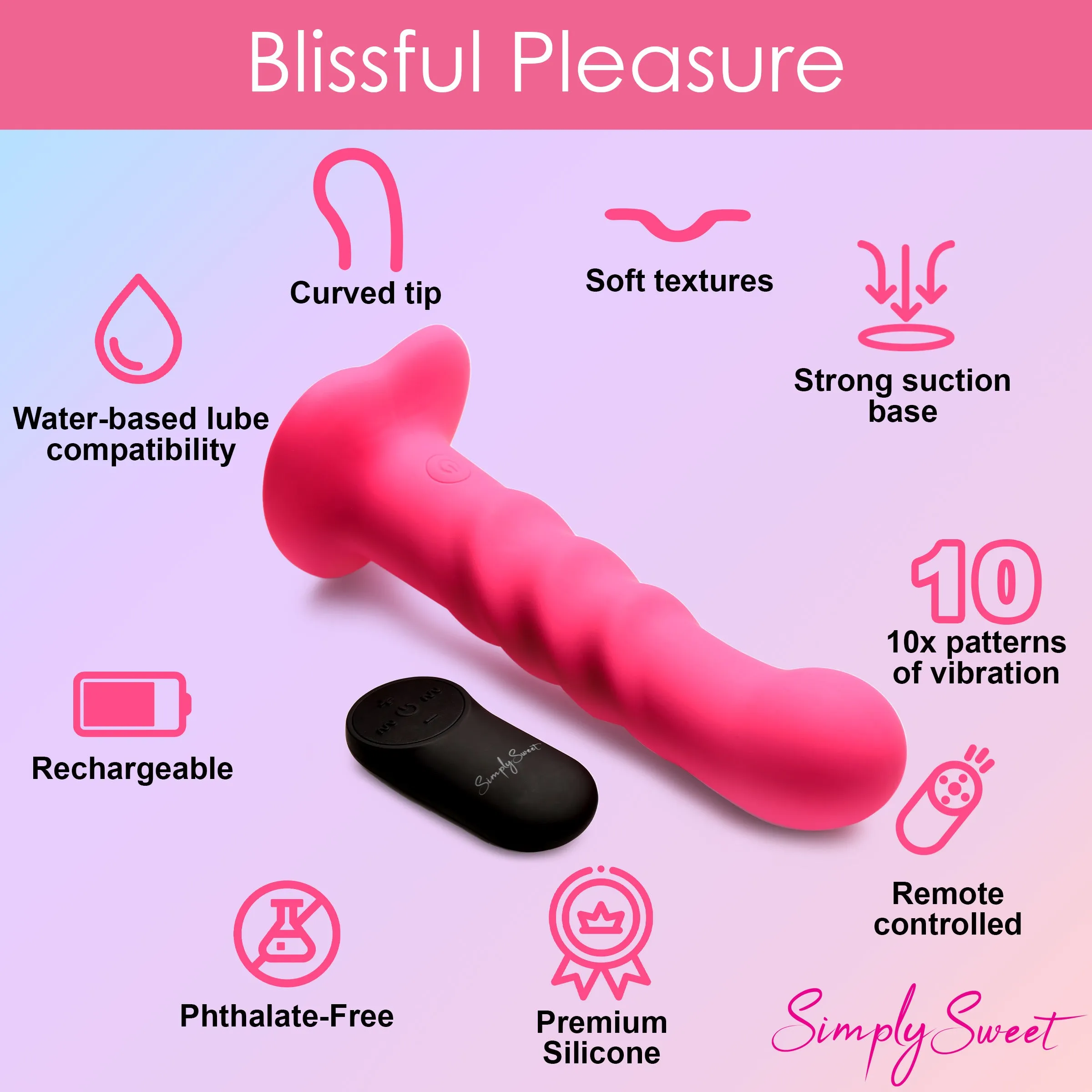 Vibrating Ribbed Dildo