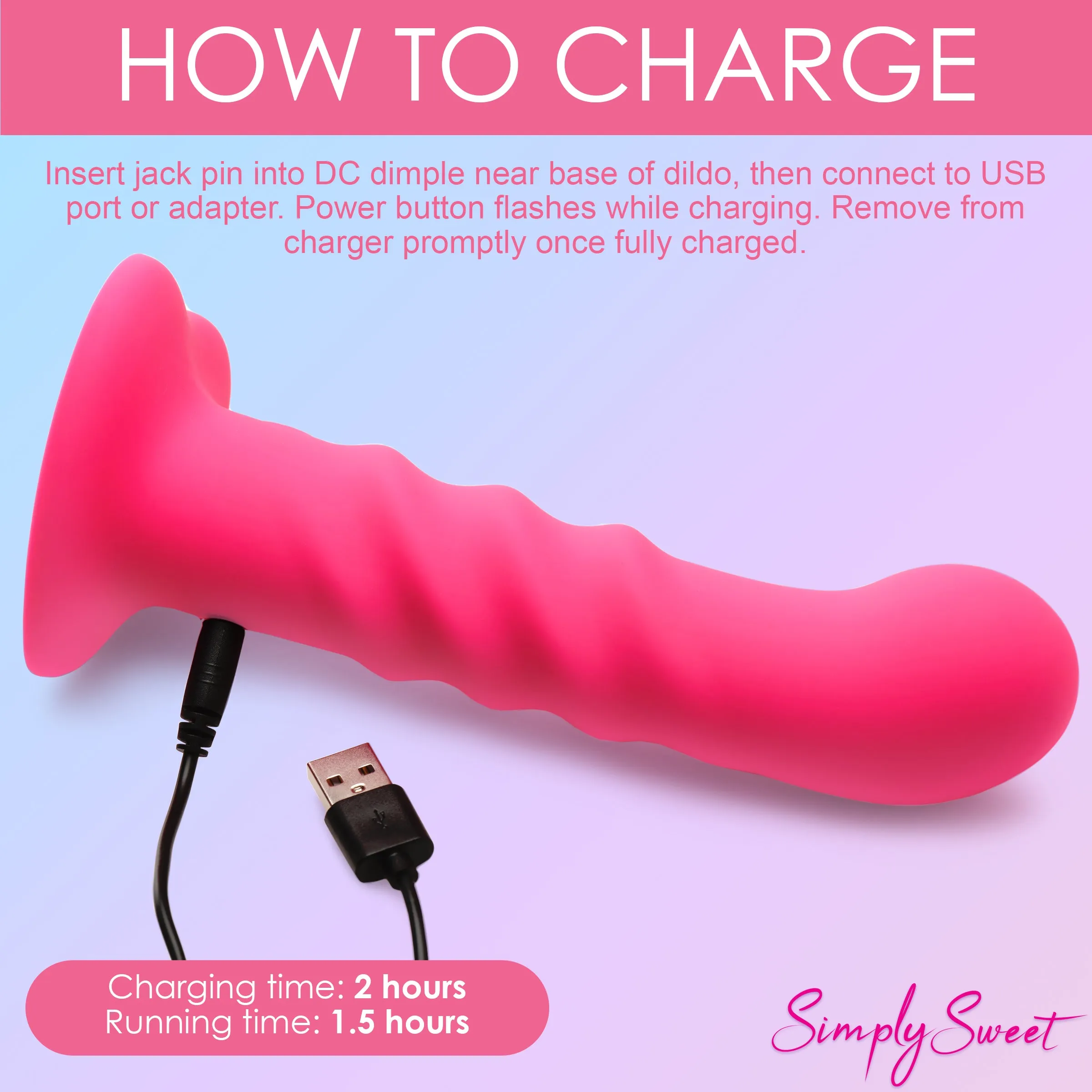 Vibrating Ribbed Dildo