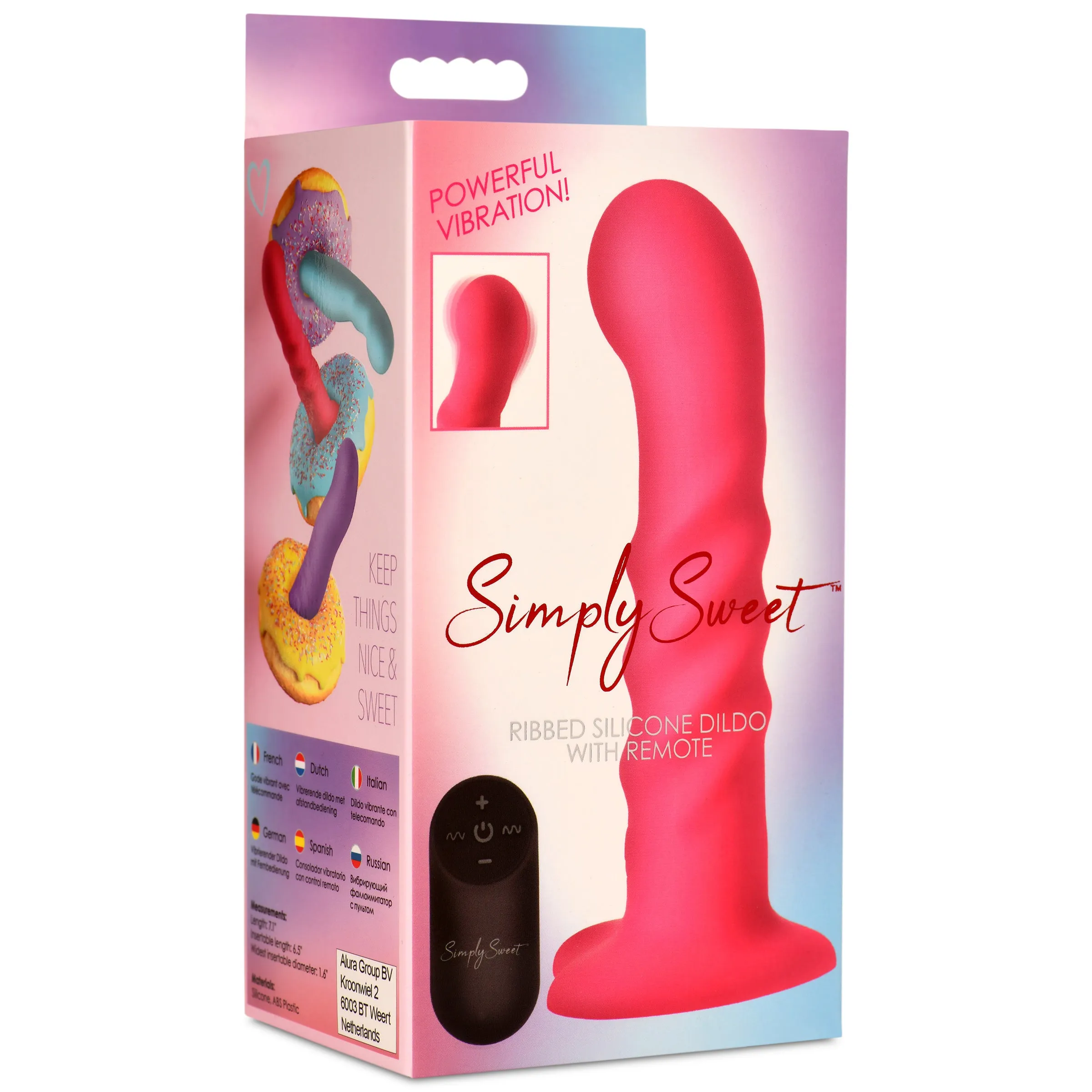 Vibrating Ribbed Dildo