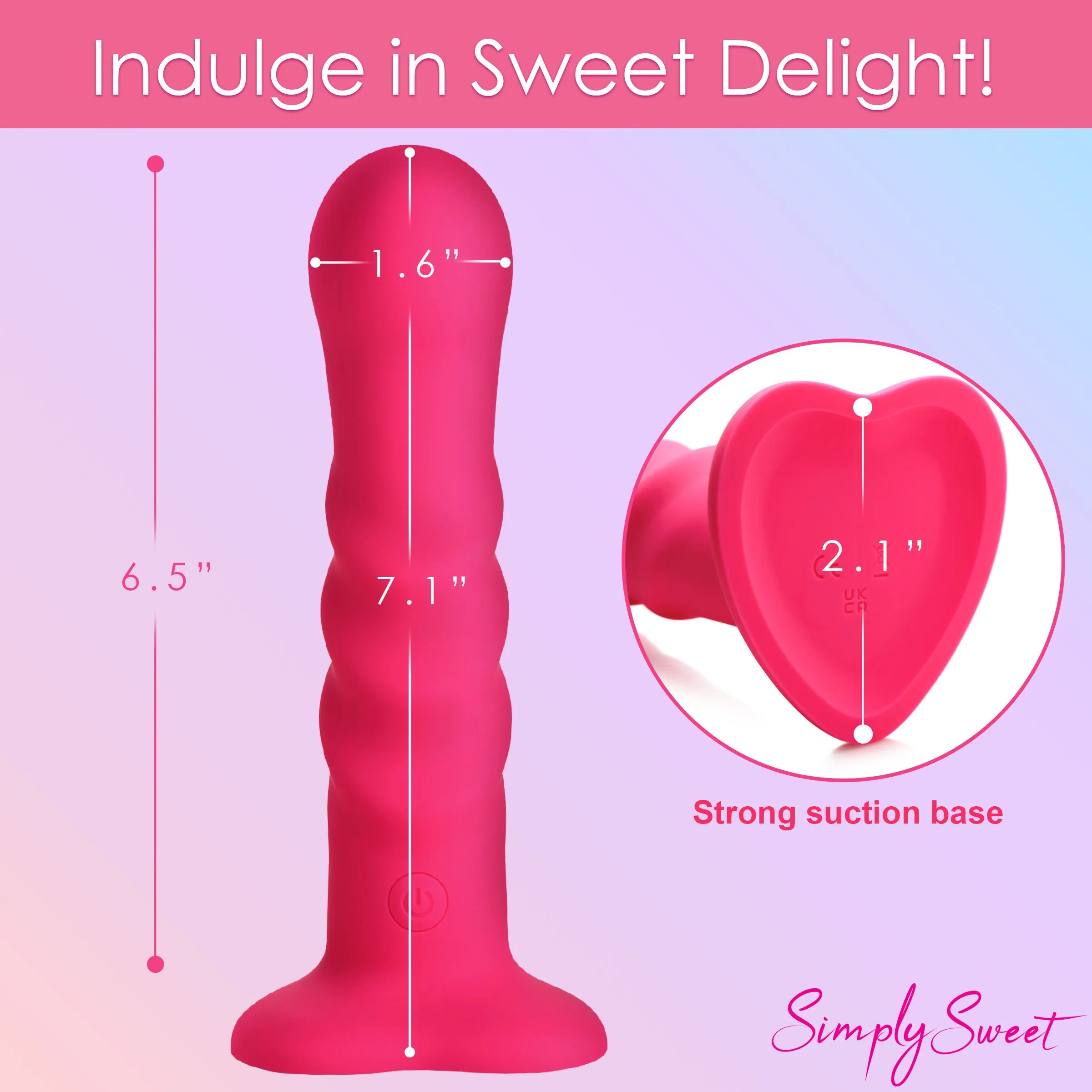 Vibrating Ribbed Dildo