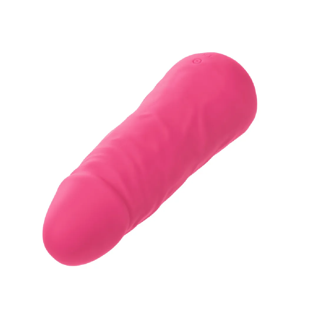 Vibrating Stud Mini Cock Shaped Bullet Vibrator - Pink