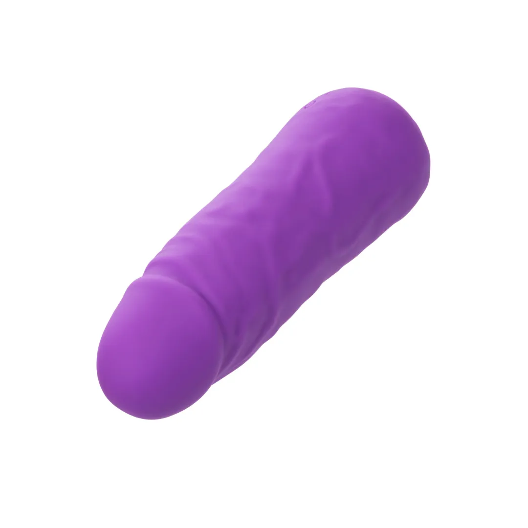 Vibrating Stud Mini Cock Shaped Bullet Vibrator - Purple